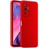 HULLIN Custodia per Telefono in Silicone Colorato, Adatta per Redmi Note 10 Pro (6.67) - Rosso Cina
