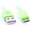 REY Cavo da Micro USB a USB per Ricarica e trasferimento Dati, 10 cm, Verde