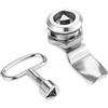 Hicello Serratura tubolare a camma in acciaio inox Ø22mm x 25mm 90 gradi con chiave per cassetta postale residenziale ascensore armadio sottotetto utilità infrastruttura triangolare tubolare chiave