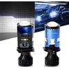 OPP ULITE Lampadine per fari a LED H4 9003 guida lato destro con mini lente del proiettore abbagliante e anabbagliante risolve problema di astigmatismo 70 W 6000 K 10000 LM Plug Play H4 LED kit di