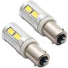 Riloer Luci di marcia diurna H6W BAX9S, lampadine laterali a LED 2PCS 12V / indicatore di parcheggio del veicolo, luce bianca