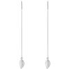 SLUYNZ Orecchini pendenti a forma di foglia in argento Sterling 925 massiccio, per donne e adolescenti, con nappe, Argento sterling, Nessuna pietra preziosa