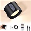Beinhome Applique Led da Parete Interno con Telecomando, Lampada da Parete Senza Fili, Batteria 2000mAh, Lampada Magnetica Girevole a 360°, Luminosità Regolabile, per Comodino Camera da Letto Soggiorno