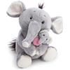 NICI Morbido elefante di peluche (20 cm) con cucciolo di elefante (6 cm), da coccolare e con cui giocare, per bambini e adulti, fantastica idea regalo, grigio - 62842
