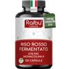 RAIBU Riso Rosso FERMENTATO, 50mg di Coenzima Q10 e 2,96mg di Monacolina per capsula - Colesterolo,Supporto Cardiovascolare - Integratore di Riso Rosso (Red Yeast Rice) - Testato per citrinina, 120 Capsule