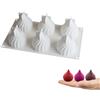 TUKEVA Stampo in silicone a 6 fori Stampo in silicone a forma di cipolla 3D Mousse Cake Stampo da forno per cioccolato, torte, gelatina, budino, mouse