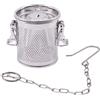 inkihuit Colino per spezie da cucinare, filtro per spezie in acciaio inox, grande colino da tè con gancio a catena, filtro a sfera per teiera, accessori da cucina per la preparazione di piatti di carne