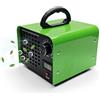 DawnMeet Generatore di Ozono 40000mg/h DawnMeet, Ozonizzatore con Termoigrometro, 300㎡ Ozonizzatore per Casa e Auto per Odori di Animali Domestici Cucina Hotel Uffici Garage Agricola Timer da 120 Min Verde