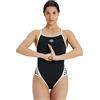ARENA Icons Super Fly Back Solid Costume Intero Donna, Costume da Bagno ad Asciugatura Rapida, Costume da Bagno Sportivo in Tessuto MaxLife Eco con Massima Resistenza al Cloro e Protezione UV UPF 50+