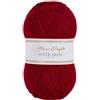 Utopia Crafts Super Aran - Filato per lavori a maglia e uncinetto, 100 g, colore: prugna