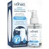 Udivita Spray Detergente per Apparecchi Acustici con Spazzola Integrata Udinett Igienizzante 30ml Formula Senza Alcol per Pulizia Auricolari Cuffiette Bluetooth Asciugatura Rapida Elimina Cerume e Sporco