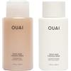 OUAI Set shampoo e balsamo, per combattere l'effetto crespo e nutrire i capelli secchi e spessi con cheratina, radice di marshmallow, burro di karitè e olio di avocado, privo di parabeni, solfati e