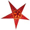 YEPSIO Paralume di carta a forma di stella, grande 60 cm, decorazione da appendere per Natale, matrimonio, casa, festa di compleanno, pieghevole, stella a 5 punte (arancione glitterato, verde, rosa)