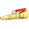ERGAOBOY 1 pz Kit adattatore valvola a sfera in ottone, 1/4" BSP femmina e maschio compressore d'aria valvola di spegnimento rapida spina di collegamento per camper irrigazione sistemi di sprinkler