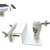 WiTi Supporto universale per grondaie in acciaio inox per pannelli solari Eufy, Arlo, Wyze, Reolink e altri (bianco)