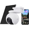 EZVIZ 8MP 4G LTE Telecamera Esterno con Pannello Solare, Telecamera a Batteria 4G, Rilevamento di Persone/Veicoli/Animali, Modalità AOV Registrazione 24/7, Visione Notturna a Colori, EB8 Pro Kit