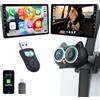OTTOCAST Cabin Care 2026, 2-in-1 Adattatore CarPlay Wireless & Telecamera Bebè Auto 1080P, Visione Notturna IR, Grandangolo 150°, Monitor Sedile Posteriore, Compatibile con Auto CarPlay Cablate 2016+