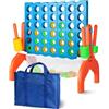 CT SPORTS Grande gioco di strategia quattro di fila - Gioco di strategia quattro di fila di alta qualità per bambini dai 3 anni in su, perfetto per interni ed esterni 4 in fila divertimento, riunioni
