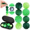 VICTERR 8 Pezzi di Giocattoli Magnetici Anti-Stress, Palline Sensoriali Magnetiche VICTERR, Giocattolo in Silicone per Ridurre lo Stress, Giochi Magnetici con Palline per Adulti e Bambini Verde