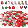 Hpbaggy 100 pezzi decorazione natalizia in legno, coriandoli, piccoli coriandoli in legno, mini decorazione in legno, rosso, per Natale, decorazione da tavolo, fai da te