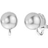 Traveller Osira Orecchini a clip - Perla 10 mm grigio - placcati platino - 118003/L