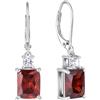Starchenie Orecchini Donna Sterlina Argento 925 Cubic Granato Zirconi Pietra Portafortuna Orecchini Compleanno Gioielli