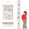 IWILCS Grafico Altezza Bambini, Bambini Altezza Crescita Grafico misurazione, Tabella Altezza da Parete per Bambini, Grafico di Crescita del Bambino, con Motivo a Volpe, per Nursery Ragazzi e Ragazze