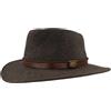 Hut Breiter Breiter Cappello in feltro da trekking, 100% lana, impermeabile, pieghevole, in pelle, grigio, 57, grigio., 57