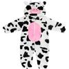 KAKU NANU Tutina Unisex Con Cerniera e Cappuccio Tuta in Flanella Per Autunno e Inverno, bianco, 3-4 Anni