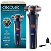 Cecotec Rasoio rotante PrecisionCare Aluminium. Lame per capelli lunghi e corti, display LED intelligente, 2 velocità, 8500 giri/min, autonomia 2 ore, testa magnetica e rivestimento in titanio