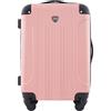 Travelers Club Bagaglio Spinner Espandibile Chicago Rigido, Oro Rosa, Carry-On da 56 cm