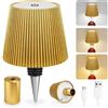 Blakapoo Lampada A Bottiglia Senza Fili, 3 Modalità Regolabili Di Temperatura Colore, Touch, Grado Di Protezione IP54, Ricarica Wireless USB, Lampada Tavolo Per Ristoranti, Camera Da Letto, Giardino (Oro)