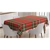 ABAKUHAUS Plaid Tovaglia, Irish Culturale Classica, Rettangolare per Sala da Pranzo e Cucina, 140 x 200 cm, Vermiglio