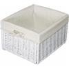 Generisch Dina - Cestino per scaffali, 26,5 x 19 x 31,5 cm, rettangolare, colore: Bianco