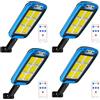 Voltix Luci solari per esterni 240COB lampione solare led esterno, Lampioni Stradali ad Energia Solare con Sensore di Movimento, Luce Impermeabile da Parete per Esterni Azzuro (4)