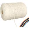 FORBELL Filo di cotone per macramè, 3 mm x 300 m, filato di cotone di alta qualità, per fai da te, 3 mm x 300 m, colore: Beige
