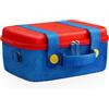 Funlab Custodia Protettiva All-in-One Compatibile con Nintendo Switch 2, Custoda da Viaggio Rigida e Portatile, Case di Trasporto per Console Switch 2, Controller Pro, Dock e Accessori, Rosso Blu Grande