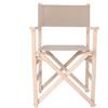 Mueblear Aranaz - Poltrona Dritto Pieghevole - per Esterno Giardino o Terrazza - con Braccioli - Legno di Faggio - Tela Pietra - 120 kg