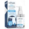 Udivita Spray Detergente per Apparecchi Acustici Spazzola Integrata - Udinett 30ml Formula No Alcol per Pulizia Auricolari Cuffiette Bluetooth Asciugatura Rapida Elimina Cerume e Sporco