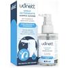 Udivita Spray Detergente per Pulizia Quotidiana Apparecchi Acustici con Spazzola Integrata Udinett 30ml Igienizzante per Auricolari Cuffiette Bluetooth Rimuove Cerume e Sporco Formula Delicata Senza Alcol
