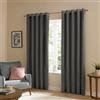 furn. The Ultimate Velvet oscuranti occhielli coppia di tende - Tende in velluto opaco termico morbide ed eleganti che bloccano la luce (antracite - 117x137cm)