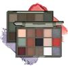 Boobeen Palette di 15 ombretti, temi colorati con glitter opachi altamente pigmentati, pigmenti pressati a lunga tenuta per look natalizi e stagionali (verde)