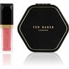 Ted Baker Ready Pout, set regalo di lusso con lucidalabbra da 4,34 ml e specchio compatto a doppio ingrandimento, per borse, elegante set regalo di bellezza per donne e ragazze
