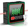 GOEDCH Scatola di livellamento magnetico: livella laser inclinometrica impermeabile IP54 con display LCD, inclinometro magnetico LCD a 4 lati per lavorazione del legno, edilizia, decorazione, fai da t