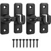 LYIMCHONG 2 Pz Chiavistello per Porta in Legno, Chiusura Porta Scorrevole Legno, Serratura per Portas, Catenaccio Scorrevole 90 Gradi 180 Gradi, Chiusura per Serratura Scorrevoles per Giardino Cucine Bagno