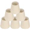 HERCHR Paralumi per Lampade, 6 Pezzi Beige Paralume Copri Lampadine, Paralume in Tessuto, Paralume Lampada Ricambio per Candela Lampadario, Paralumi Lampadari Stile Nordico 14×9×13cm