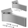 Gedotec MAFOS - Mensola da parete in metallo anodizzato argento | 2 pezzi - Staffa per mensola resistente | MAFOS | Spessore ripiano 6-30 mm | Supporto per mensola con capacità di carico fino a 50 kg