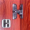 Pexintek Piccola Serratura per Porte Scorrevoli a 90 Gradi per Porte Interne, Chiavistello per Porte ad Apertura su Entrambi i Lati, Serratura Vintage per Cucine,Camera da Letto,Studio,Bagni(Grigio)