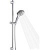 OFFO Saliscendi Doccia,Asta Saliscendi 90 cm, Soffione, Doccino 6 Getto, Flessibile 1.6 m, Cromo