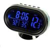 Kacepar Orologio per auto, KACEPAR 12V / 24V Termometro per monitor voltmetro per auto con display LCD temperatura/tempo, monitor della batteria dell'orologio da cruscotto digitale con retroilluminazione